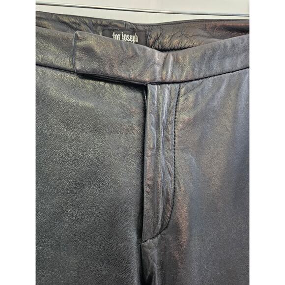 For Joseph Leather Pants Black Straight size 8 - Picture 4 of 9